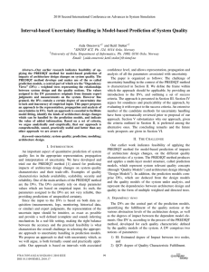 Interval-based Uncertainty Handling in Model-based Prediction of System Quality