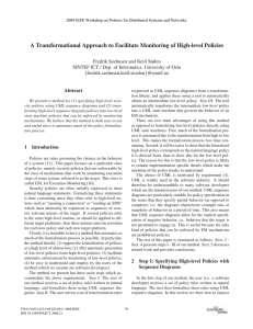 A Transformational Approach to Facilitate Monitoring of High-level Policies {