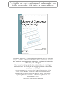 This article appeared in a journal published by Elsevier. The... copy is furnished to the author for internal non-commercial research