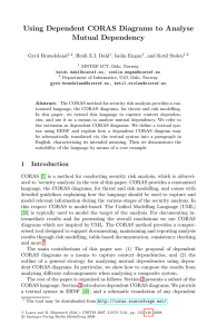 Using Dependent CORAS Diagrams to Analyse Mutual Dependency Gyrd Brændeland