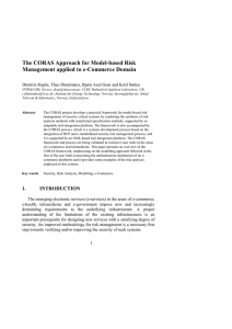 The CORAS Approach for Model-based Risk Management applied to e-Commerce Domain