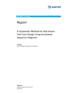 Report  A Systematic Method for Risk‐driven  Test Case Design Using Annotated  Sequence Diagrams 