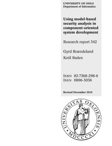 Using model-based security analysis in component-oriented system development