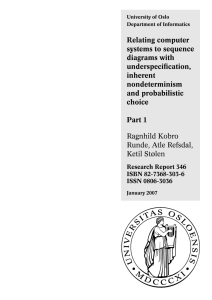 Relating computer systems to sequence diagrams with underspecification,