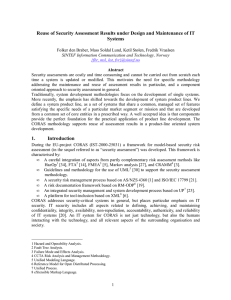 Reuse of Security Assessment Results under Design and Maintenance of... Systems