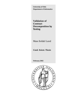 Validation of Contract Decomposition by Testing
