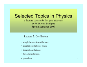 Selected Topics in Physics