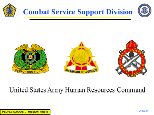 Combat Service Support Division United States Army Human Resources Command
