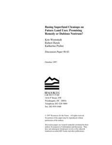 Basing Superfund Cleanups on Future Land Uses: Promising Remedy or Dubious Nostrum?