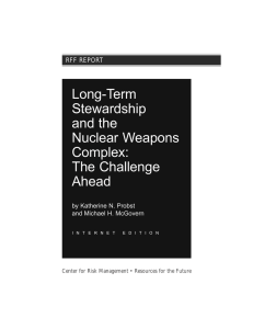 Long-Term Stewardship and the Nuclear Weapons