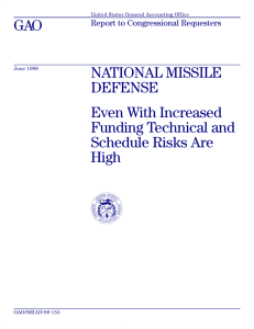 GAO NATIONAL MISSILE DEFENSE Even With Increased