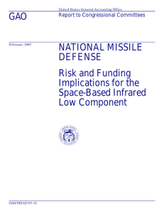 GAO NATIONAL MISSILE DEFENSE Risk and Funding