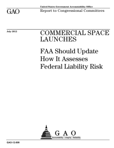 GAO COMMERCIAL SPACE LAUNCHES FAA Should Update