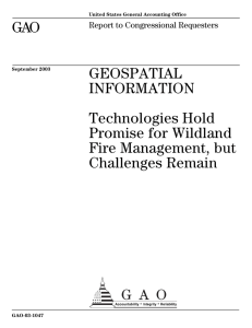 GAO GEOSPATIAL INFORMATION Technologies Hold