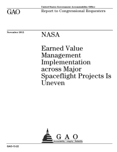 GAO NASA Earned Value Management
