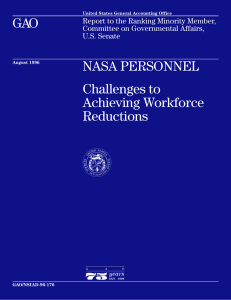 GAO NASA PERSONNEL Challenges to Achieving Workforce