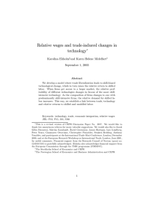 Relative wages and trade-induced changes in technology ∗ Karolina Ekholm