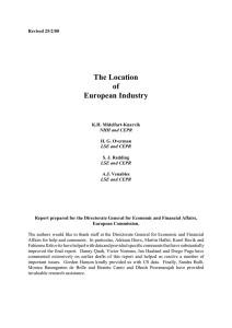 The Location of European Industry