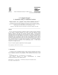 A U-shaped Europe? A simulation study of industrial location *