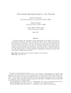 Two-sided Heterogeneity and Trade ∗ Andrew B. Bernard Andreas Moxnes