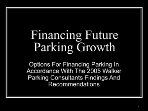 Financing Future Parking Growth