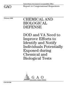 GAO CHEMICAL AND BIOLOGICAL DEFENSE
