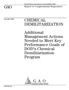 GAO CHEMICAL DEMILITARIZATION Additional