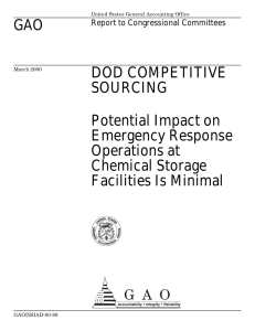 GAO DOD COMPETITIVE SOURCING Potential Impact on