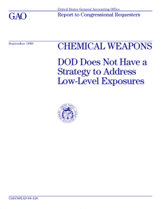 GAO CHEMICAL WEAPONS DOD Does Not Have a Strategy to Address
