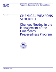GAO CHEMICAL WEAPONS STOCKPILE Changes Needed in the