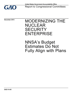 MODERNIZING THE NUCLEAR SECURITY ENTERPRISE