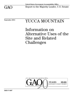 GAO YUCCA MOUNTAIN Information on Alternative Uses of the