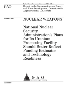 GAO NUCLEAR WEAPONS National Nuclear Security