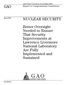 GAO NUCLEAR SECURITY