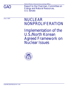 GAO NUCLEAR NONPROLIFERATION Implementation of the