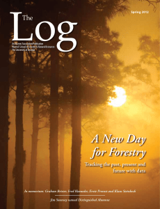 A New Day for Forestry Tracking the past, present and future with data