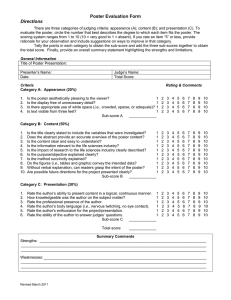Poster Evaluation Form Directions