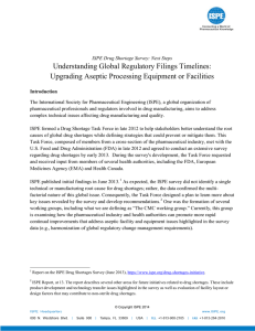 Understanding Global Regulatory Filings Timelines: Upgrading Aseptic Processing Equipment or Facilities
