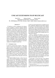 UNICAST EXTENSIONS TO IP MULTICAST