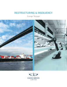 RESTRUCTURING &amp; INSOLVENCY Emerge Stronger