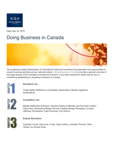 Doing Business in Canada
