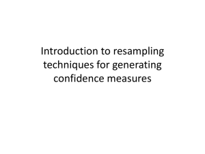 Introduction to resampling techniques for generating confidence measures