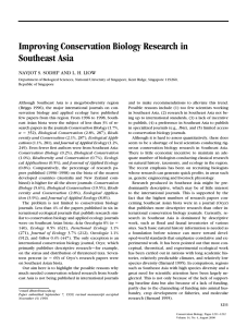 Improving Conservation Biology Research in Southeast Asia