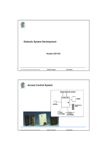 Dialectic System Development Access Control System Version 021122 Ketil Stølen