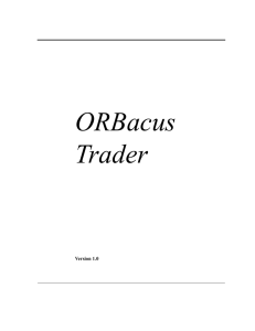 ORBacus Trader Version 1.0