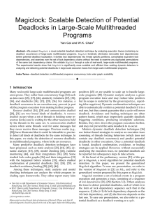 Magiclock: Scalable Detection of Potential Deadlocks in Large-Scale Multithreaded Programs