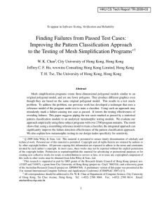 Finding Failures from Passed Test Cases: Improving the Pattern Classification Approach