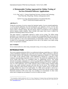 A Metamorphic Testing Approach for Online Testing of Service-Oriented Software Applications