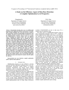 A Study on the Efficiency Aspect of Data Race Detection: