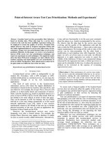 ion: Methods and Experiments Point-of-Interest Aware Test Case Prioritizat  Ke Zhai